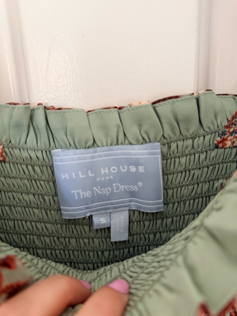 Hill House The Ribbon Ellie Nap Dress in Sage Pinecone - Picture 5 of 5